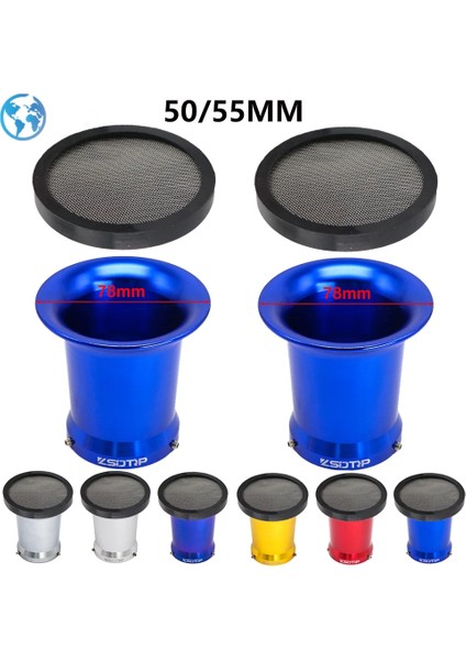 80 mm Ekran Stili Alcon-Motosiklet Karbüratör Hava Filtresi Rüzgar Korna Fincan Örgülü Keihin Oko Koso Mıkunı Pwk mm PE28 PE30 (Yurt Dışından) fırsatları