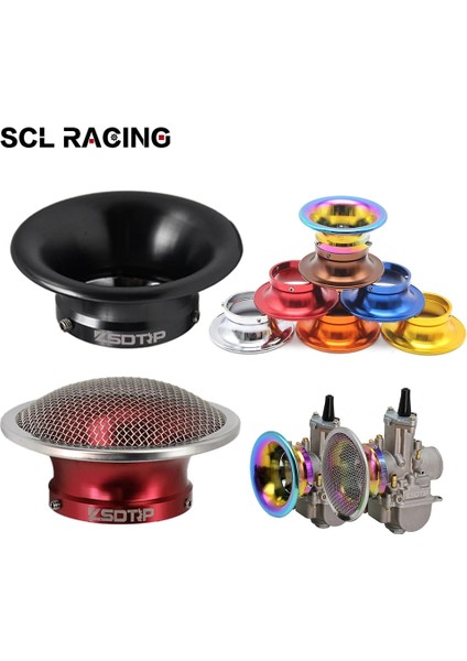 B-Titanyum Stili Scl Yarış Yeni Otorcycle Karbüratör Modifiye Hava Filtresi Fincan Boynuz Fincan Pe Pwk Karbüratör Için Mesh ile (Yurt Dışından) modelleri