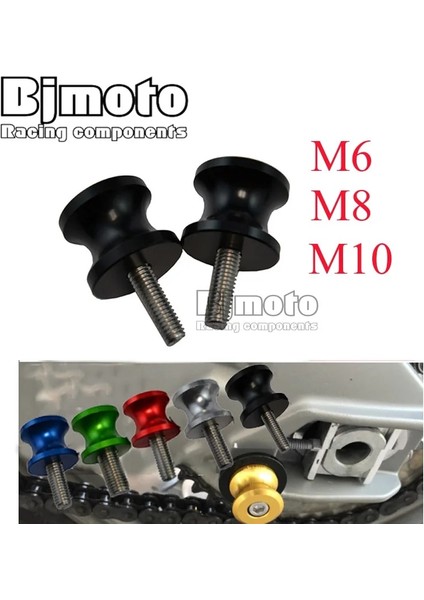 6 mm Kırmızı Makaralar Stili Motosiklet C Salınım Kolu Makara Kaydırıcı Standı Vidalar Honda Yamaha Kawasaki Ninja 250 R1 R6 Suzuki Triumrr (Yurt Dışından)