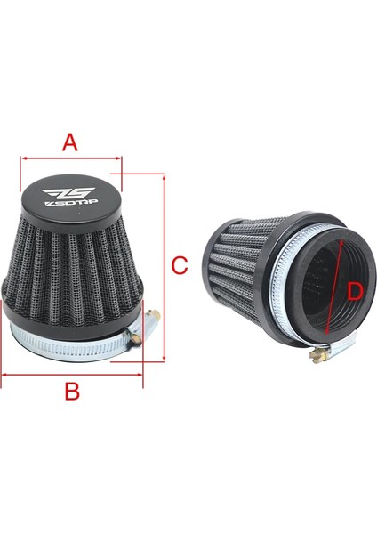 Mavi 58MM Stili Scl Motos Evrensel Ushroom Kafa Motosiklet Karbüratör Hava Filtresi Temizleyici Emme Borusu Modifiye Scooter (Yurt Dışından) fiyatları