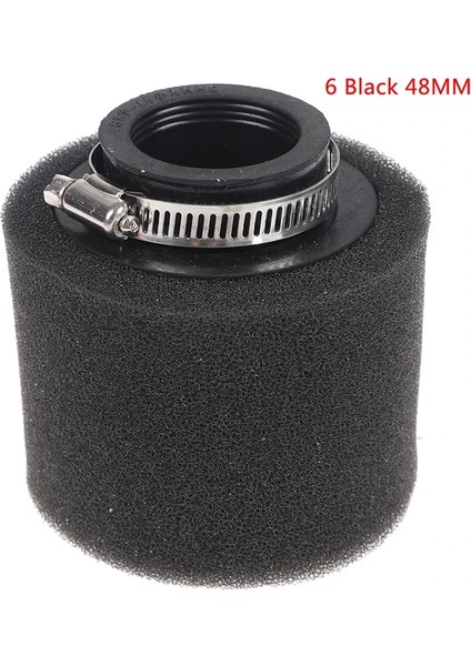 Siyah 48MM Stili Siyah ve Kırmızı Düz ​​boyun Köpük Hava Filtresi Sünger Temizleyici Moped Scooter Kir Pit Bike Motosiklet (Yurt Dışından)