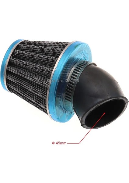 45MM Tarzı Atv Dirt Pit Bike Quad Için Gümüş Bent Hava Emme Filtresi Havalandırma Temizleyici (Yurt Dışından)