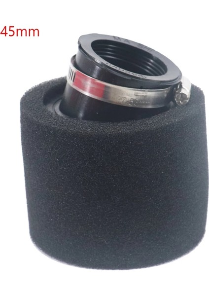 Siyah Viraj 45MM Tarzı Dik ve Kıvrımlı Dirsek Boyun Köpüğü Hava Filtresi Sünger Temizleyici Moped Scooter Dirt Pit Bike Döngüsü (Yurt Dışından)
