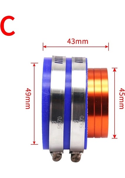 C Stili Scl Yarış Evrensel Alüminyum Kauçuk Motosiklet Pe Pwk Karbüratör Emme Hava Filtresi Ortak Arayüz Adaptörü (Yurt Dışından)