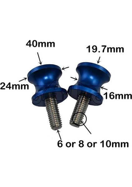 6 mm Siyah Makaralar Stili Motosiklet C Salınım Kolu Makara Kaydırıcı Standı Vidalar Honda Yamaha Kawasaki Ninja 250 R1 R6 Suzuki Triumrr (Yurt Dışından)