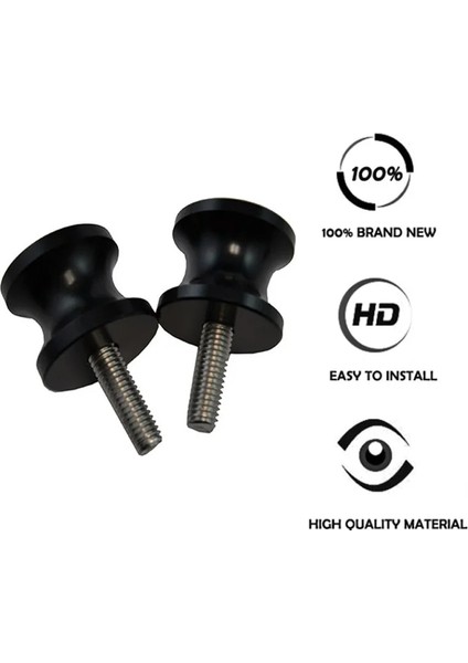 6 mm Siyah Makaralar Stili Motosiklet C Salınım Kolu Makara Kaydırıcı Standı Vidalar Honda Yamaha Kawasaki Ninja 250 R1 R6 Suzuki Triumrr (Yurt Dışından)