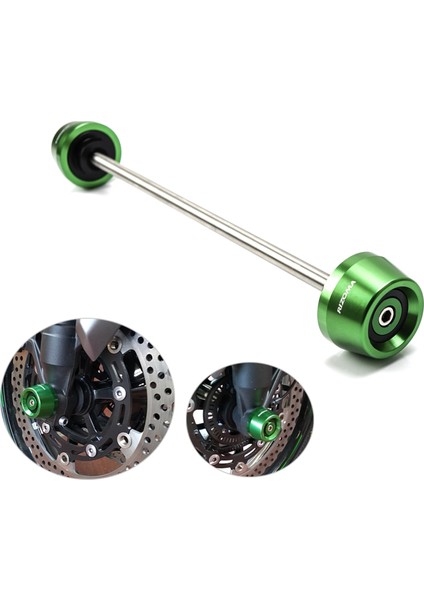 Siyah ve Yeşil Tarzı Motosiklet Ön Aks Çatal Kazasında Kaydırıcılar Tekerlek Koruyucu Kawasaki Z650 Z750 Z800 Z900 Z1000 Z1000SX ZX6R ZX10R (Yurt Dışından)