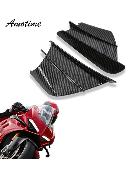 Parlak Karbon Görünümü Stili Motosiklet Kanatçık Aerodinamik Kanat Kiti Spoiler Honda CBR650R CBR650F CBR500R CBR1000RR Yamaha Bws Rs Jog Joe Gp (Yurt Dışından) modelleri