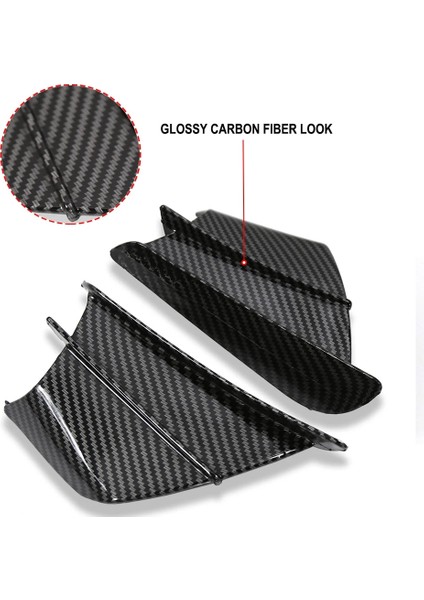 Parlak Karbon Görünümü Stili Motosiklet Kanatçık Aerodinamik Kanat Kiti Spoiler Honda CBR650R CBR650F CBR500R CBR1000RR Yamaha Bws Rs Jog Joe Gp (Yurt Dışından) fırsatları