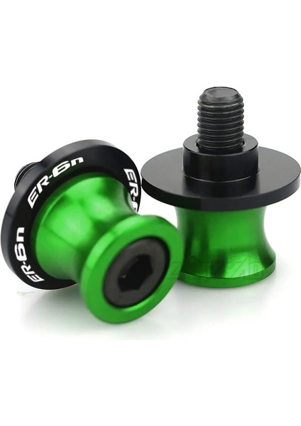 Yeşil Stil Er-6n Motosiklet Salınım Kolu Makaraları Arka Stand Vidaları Kaydırıcılar Kawasaki ER6N Için C Alüminyum Aksesuarları (Yurt Dışından)