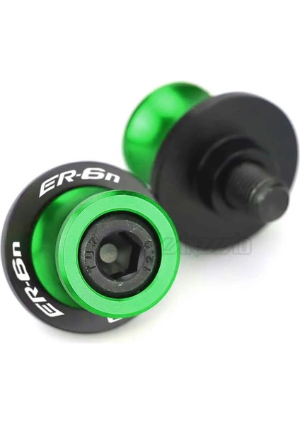 Yeşil Stil Er-6n Motosiklet Salınım Kolu Makaraları Arka Stand Vidaları Kaydırıcılar Kawasaki ER6N Için C Alüminyum Aksesuarları (Yurt Dışından)