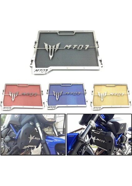 Tüm Siyah Stil Motosiklet Radyatör Koruyucu Kapak Izgara Koruyucu Izgara Koruyucu Yamaha Mt-07 MT07 Fz-07 Fz (Yurt Dışından)