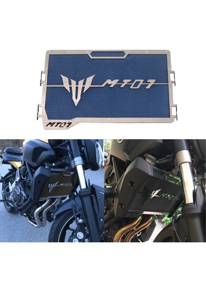 Tüm Siyah Stil Motosiklet Radyatör Koruyucu Kapak Izgara Koruyucu Izgara Koruyucu Yamaha Mt-07 MT07 Fz-07 Fz (Yurt Dışından)