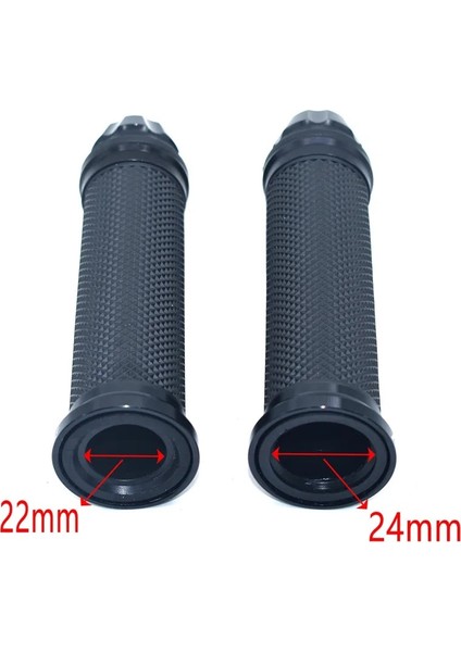 Siyah 22-24 Tarzı Motosiklet Kulpları El Kauçuk Pedallı Motorcu Scooter Gidon Kulpları Modifiye Gidon Gaz Kelebeği Dönüşü Kavrama Yerleştirme Kolu Sapları (Yurt Dışından)