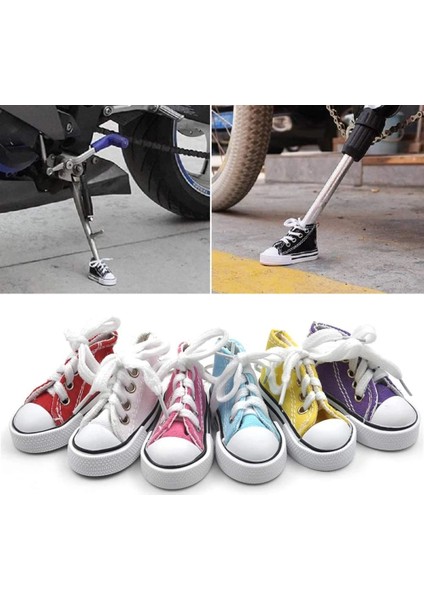 Açık Mavi Stil Motosiklet Yan Standı Komik Sevimli Moe Bisiklet Ayak Desteği Motorlu Bisiklet Kickstand 7.5cm Oyuncak Aksesuarları (Yurt Dışından)