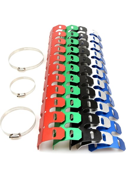 Yeşil 490MM Stili Motosiklet Egzoz Kalkanı Koruyucu Kapak Isı Koruma Egzoz Borusu Kazasında Koruyucu Honda Yamaha Kawasaki Ducati Suzuki (Yurt Dışından) indirimleri