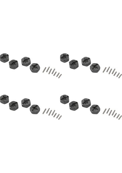 4x Alüminyum Alaşım 12MM Birleştirici Tekerlek Hub Hex Adaptörü Yükseltmeler Için 144001 1/14 Rc Araba Yedek Parçaları, Gri (Yurt Dışından)