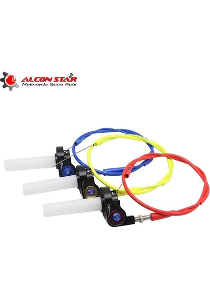 Kablo Stili ile Altın Alconstar- Kablo Yerleştirme ve Bükümlü Motosiklet Görsel Gaz Kelebeği Kolları Gaz Gaz Kelebeği Kolu Kir Bisikletleri Atv 50CC- Klx Crf 230 (Yurt Dışından)