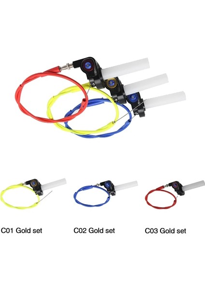 Kablo Stili ile Altın Alconstar- Kablo Yerleştirme ve Bükümlü Motosiklet Görsel Gaz Kelebeği Kolları Gaz Gaz Kelebeği Kolu Kir Bisikletleri Atv 50CC- Klx Crf 230 (Yurt Dışından)