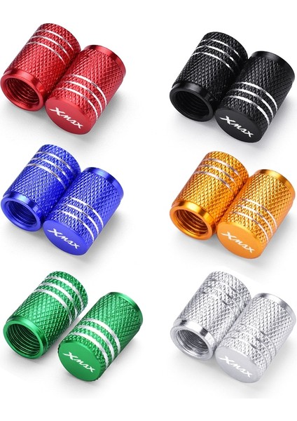 2 Adet Yeşil Stil Motosiklet C Alüminyum Jant Lastik Valf Hava Geçirmez Kapaklar Yamaha Xmax X-Max Için Toz Geçirmez Kapak (Yurt Dışından)