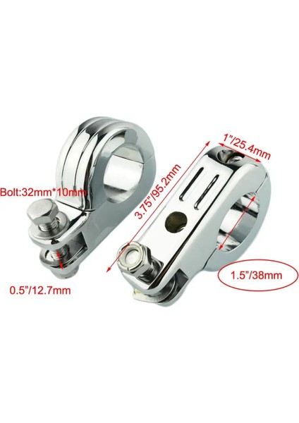 38MM Krom Stili 32MM C Kütük Çarpışma Çubuğu Motor Koruma Otoyol Ayak Peg Kelepçeleri Harley Davidson Çoğu Motosiklet Için Montajlar (Yurt Dışından)