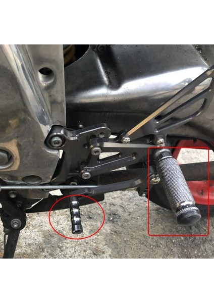 Kırmızı Stil C Alüminyum Motosiklet Arka Ayaklık Footrests Ayak Dayanağı Ayak Pegs Pedalı Yamaha Honda Suzuki Fit Modifiye Motosiklet Aksesuarları (Yurt Dışından)