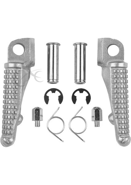 Mat Siyah Stil Motosiklet Ön Footrests Ayak Mandalları Pedalı Kawasaki Ninja ZX6R ZX10R ZX12R Z1000 Z750 ER6F ZX636 EX650 ER6N Nınja 650R EX250 (Yurt Dışından) fırsatları