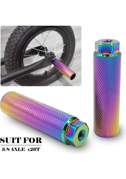 B Siyah Stil 2x Mtb Bmx Bisiklet Bisiklet Aks Pedalı Alaşım Ayak Dublör Peg Ayaklık-Kol Silindir Kavrama Kaymaz Ön Arka Aks Ayak Pick (Yurt Dışından) fiyatları