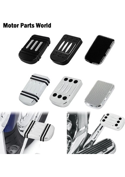 Fren Pedalı Pad D Stili Motosiklet C Büyük Ayak Pegs Footrest 1 Adet Fren Pedalı Koruyucu Kapak Blackchrome Harley Touring Dyna Fatboy Softail Flhr Flht (Yurt Dışından) indirimleri