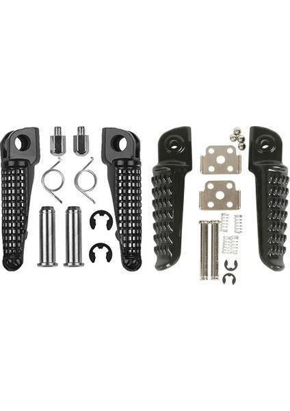 2 Çift Ön ve Gerçek Stil Motosiklet Ön Arka Footrests Ayak Mandalları Kawasaki Ninja 250 Z750 Z800 Zx ER6F ER6N Zx-6r 636 Zx-9r ZX-10R ZX-12R Zx-1 (Yurt Dışından)