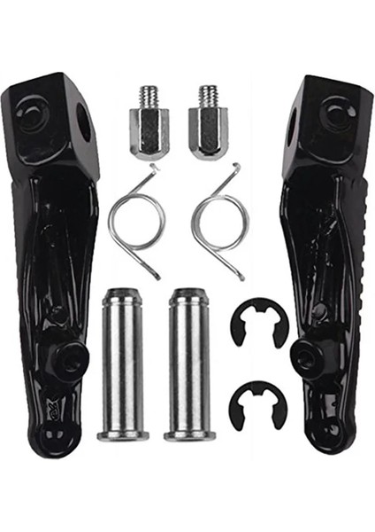 2 Çift Ön ve Gerçek Stil Motosiklet Ön Arka Footrests Ayak Mandalları Kawasaki Ninja 250 Z750 Z800 Zx ER6F ER6N Zx-6r 636 Zx-9r ZX-10R ZX-12R Zx-1 (Yurt Dışından) modelleri