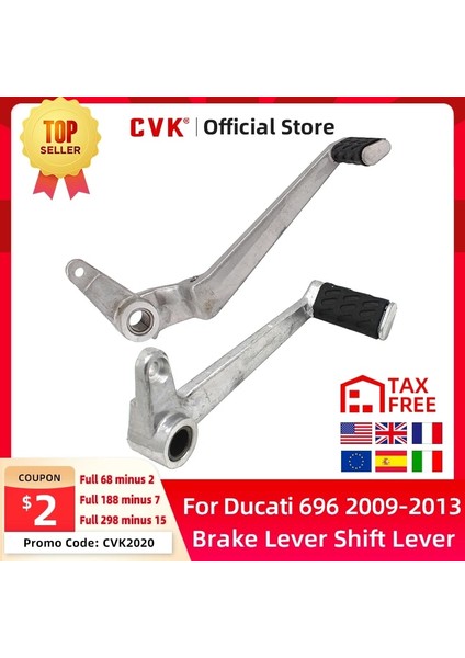 Fren Kolu Stili Ducati Için Cvk Motosiklet Vites Ayak Pedalı Vites Kolu Fren Kolu (Yurt Dışından) indirimleri