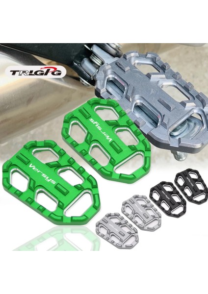 Siyah Logo Stili Kawasaki VERSYS-X300 VERSYS650 Versys Için Motosiklet C Kütük Geniş Footrest Pedalı Dinlenme Footpegs (Yurt Dışından) indirimleri
