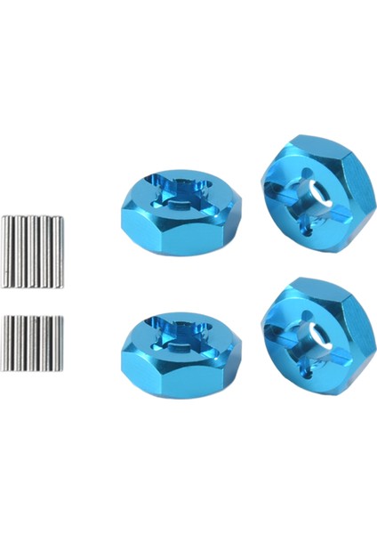 Alüminyum Alaşım 12MM Birleştirici Tekerlek Hub Hub Hex Adaptör Wltoys Için Yükseltmeler 144001 1/14 Rc Araba Yedek Parçaları, Mavi (Yurt Dışından)