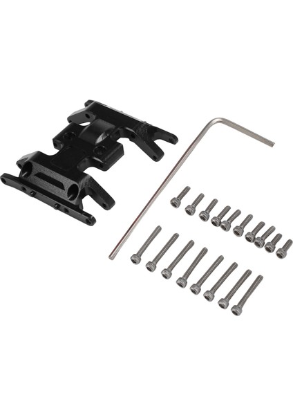 Metal Merkezi Şanzıman Sabitleme Kaidesi Koruma Plakası 1/24 Rc Paletli Araba Eksenel SCX24 Jlu C10 Sürgü, Siyah (Yurt Dışından)