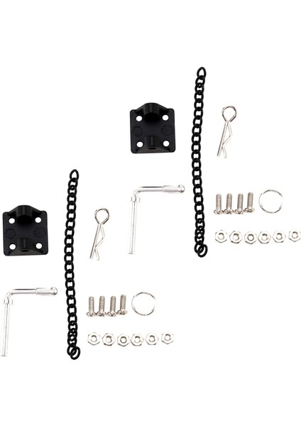 2x 1/10 Rc Kaya Paletli Metal Çekme Köstek Römork Kancası Eksenel SCX10 90046 CC01 D90 D110 (Yurt Dışından)