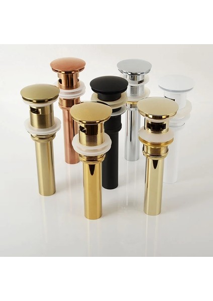 Delik Stili ile Koyu Altın Pirinç Drenaj Siyahbeyazkrom Kaplamaaltıngül Altınorb Banyo Havzası Aşağı Açılan Pop-Up Drenaj Taşma Deliği Olmadan Tasarım (Yurt Dışından) fiyatları