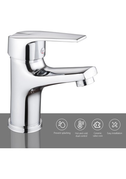 MP23-HORTUM Stili Banyo Havzası Musluk Krom Tek Kolu Mutfak Musluk Musluk Mikser Sıcak ve Soğuk Su Krom Banyo Aksesuarları (Yurt Dışından) fiyatları