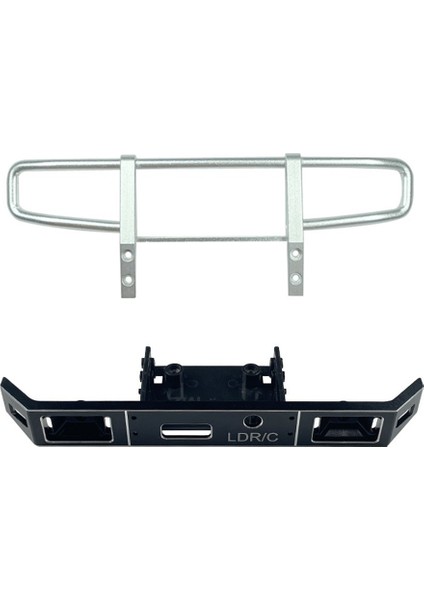 LD-P06 Metal Ön Tampon Ldrc LD-P06 Ld P06 Unimog 1/12 Rc Kamyon Araba Yükseltme Parçaları Aksesuarları, Gümüş (Yurt Dışından)