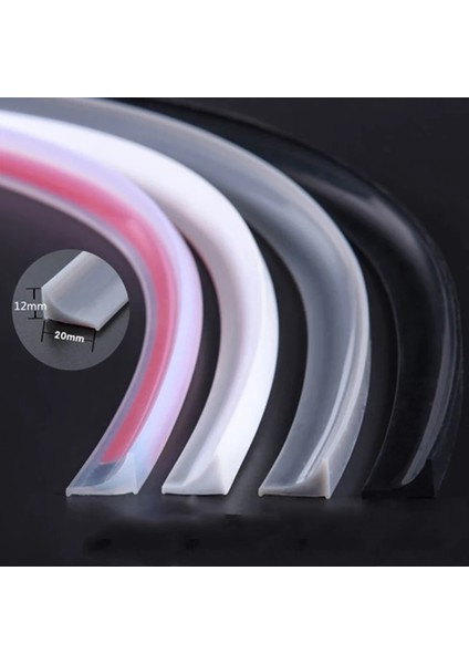 Beyaz Stil 1 M Kauçuk Banyo Su Durdurucu Kuru ve Islak Ayırma Taşkın Bariyeri Duş Baraj Kapısı Alt Sızdırmazlık Şeridi Koruma Engelleyici (Yurt Dışından) indirimleri