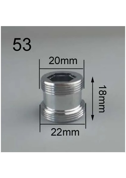 Erkek 20 - Erkek 22 Tarzı Daha Uzun Adaptör, Arıtma Musluğu Havalandırıcı Adaptörü (Yurt Dışından)