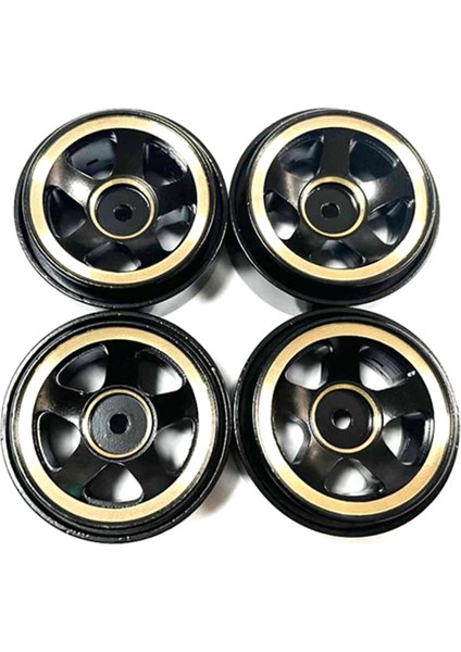 4 Adet Pirinç 1.0 Beadlock Jant Tekerlek Göbeği Karşı Ağırlık Eksenel SCX24 1/24 Rc Paletli Araba Yükseltme Parçaları, Siyah (Yurt Dışından)