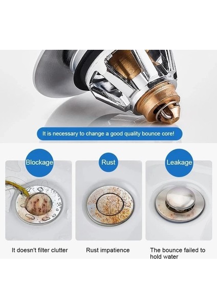 1 Adet Tarzı Evrensel Lavabo Tahliye Filtresi Paslanmaz Çelik Sıçrama Çekirdek Itme Tipi Lavabo Filtresi Dönüştürücü Banyo Lavabo Süzgeç Boru Bağlantı Parçaları (Yurt Dışından) indirimleri