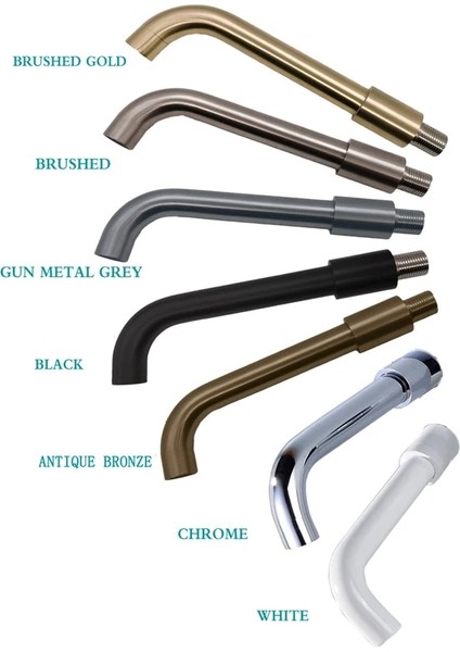 SP0005CP Dönme Stili Yok 20 Santimetre Lavabo Bataryası Aksesuarları Duvara Monte Musluk Çıkışı Döner mm Krom Siyah Altın Gun Metal Gri Beyaz Fırçalı (Yurt Dışından) fiyatları
