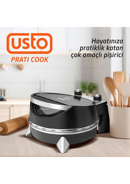 2850 Prati Cook Çok Amaçlı Pişirici Siyah