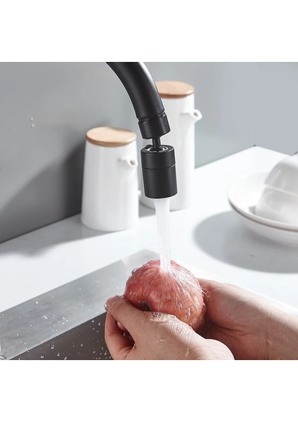 Tip-1 Siyah Stil Sıçrama Filtresi Musluk 720 Derece Rotasyon Püskürtme Kafası Lavabo Musluk Genişletici Adaptörü Mutfak Musluk Memesi Esnek Musluk Püskürtücü (Yurt Dışından) indirimleri