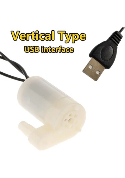 Usb-Dikey Tip USB 5 V Alçak Gerilim Küçük Su Pompası Mikro Mini Dalgıç Pompa Ultra Sessiz USB Topraksız Sebze Dikim Zanaat Çeşmesi (Yurt Dışından)
