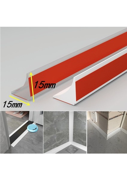 Şeffaf Stil 200CM Banyo Boşluğu Sızdırmazlık Şeridi Su Durdurucu Bölme Kuru Islak Ayırma Taşkın Bariyeri Kauçuk Baraj Silikon Su Engelleyici Kaymaz (Yurt Dışından) modelleri