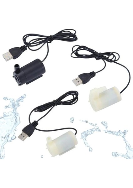 USB Amfibi Tip USB 5 V Alçak Gerilim Küçük Su Pompası Mikro Mini Dalgıç Pompa Ultra Sessiz USB Topraksız Sebze Dikim Zanaat Çeşmesi (Yurt Dışından)