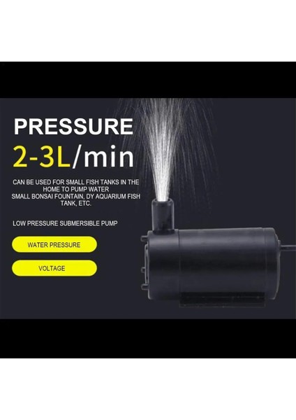 USB Amfibi Tip USB 5 V Alçak Gerilim Küçük Su Pompası Mikro Mini Dalgıç Pompa Ultra Sessiz USB Topraksız Sebze Dikim Zanaat Çeşmesi (Yurt Dışından)